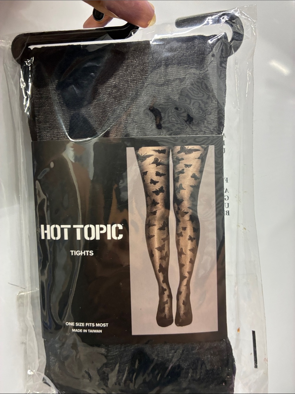 Sheer tights with bat designs